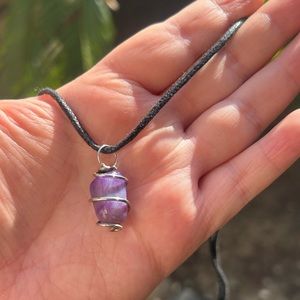 Purple Gemstone Necklace